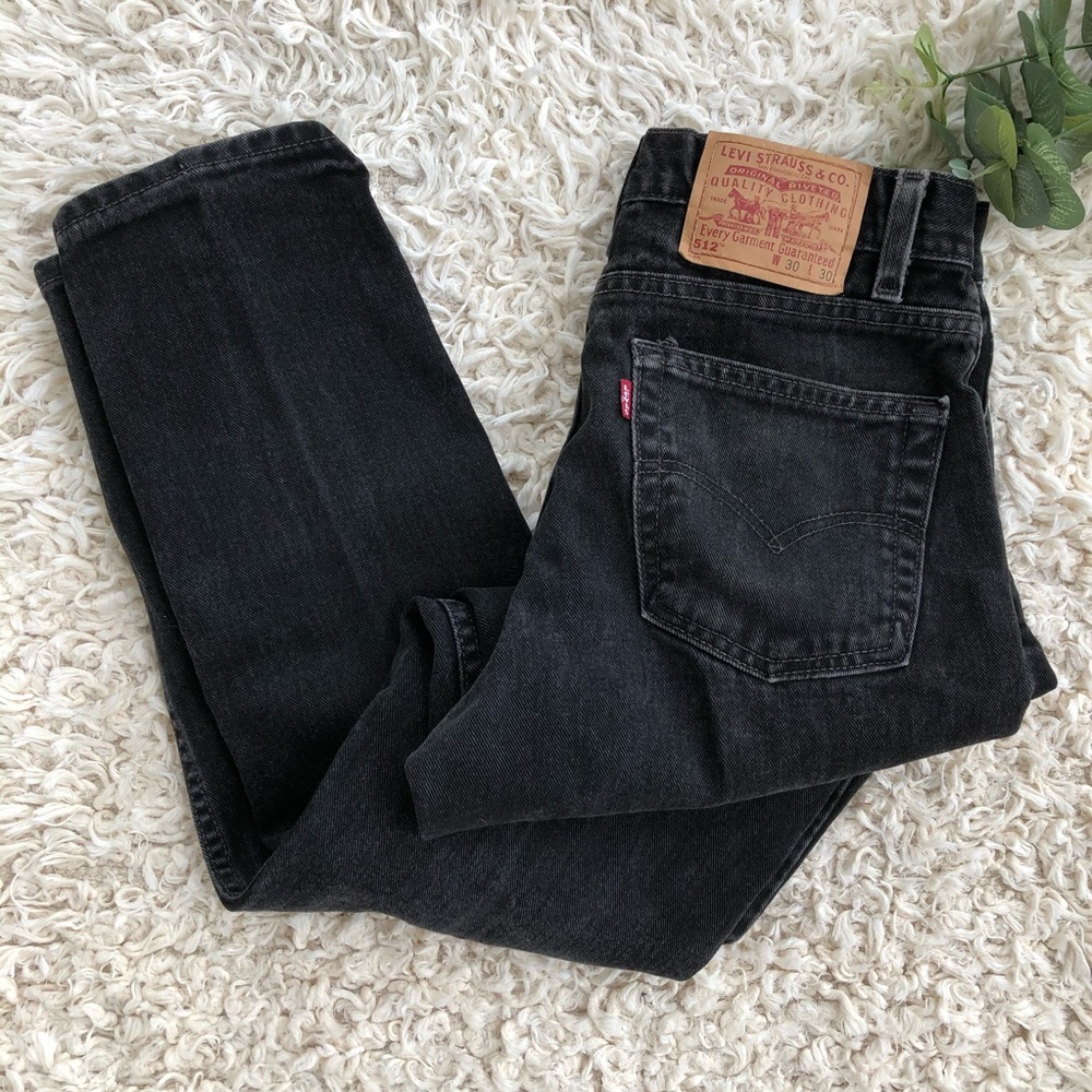 Vintage Levi’s 512 slim fit black jeans